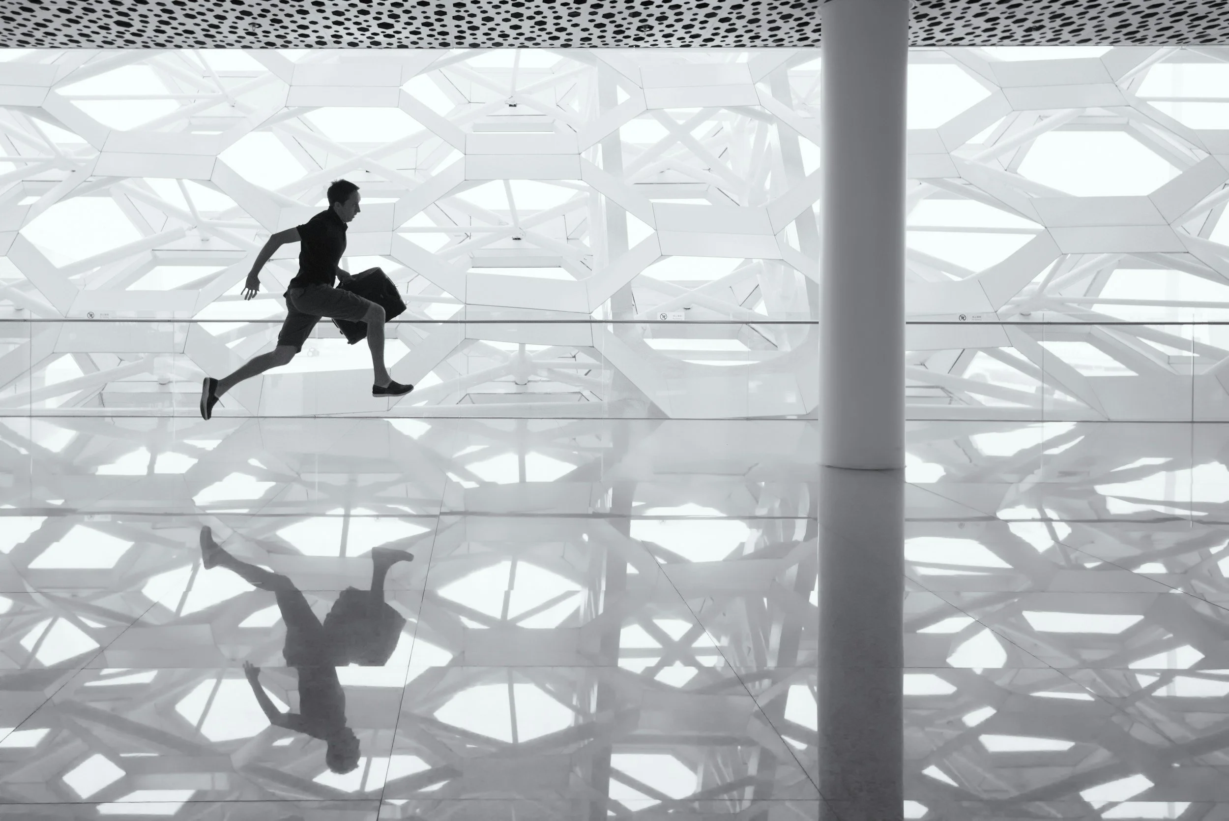 Man running its never too late