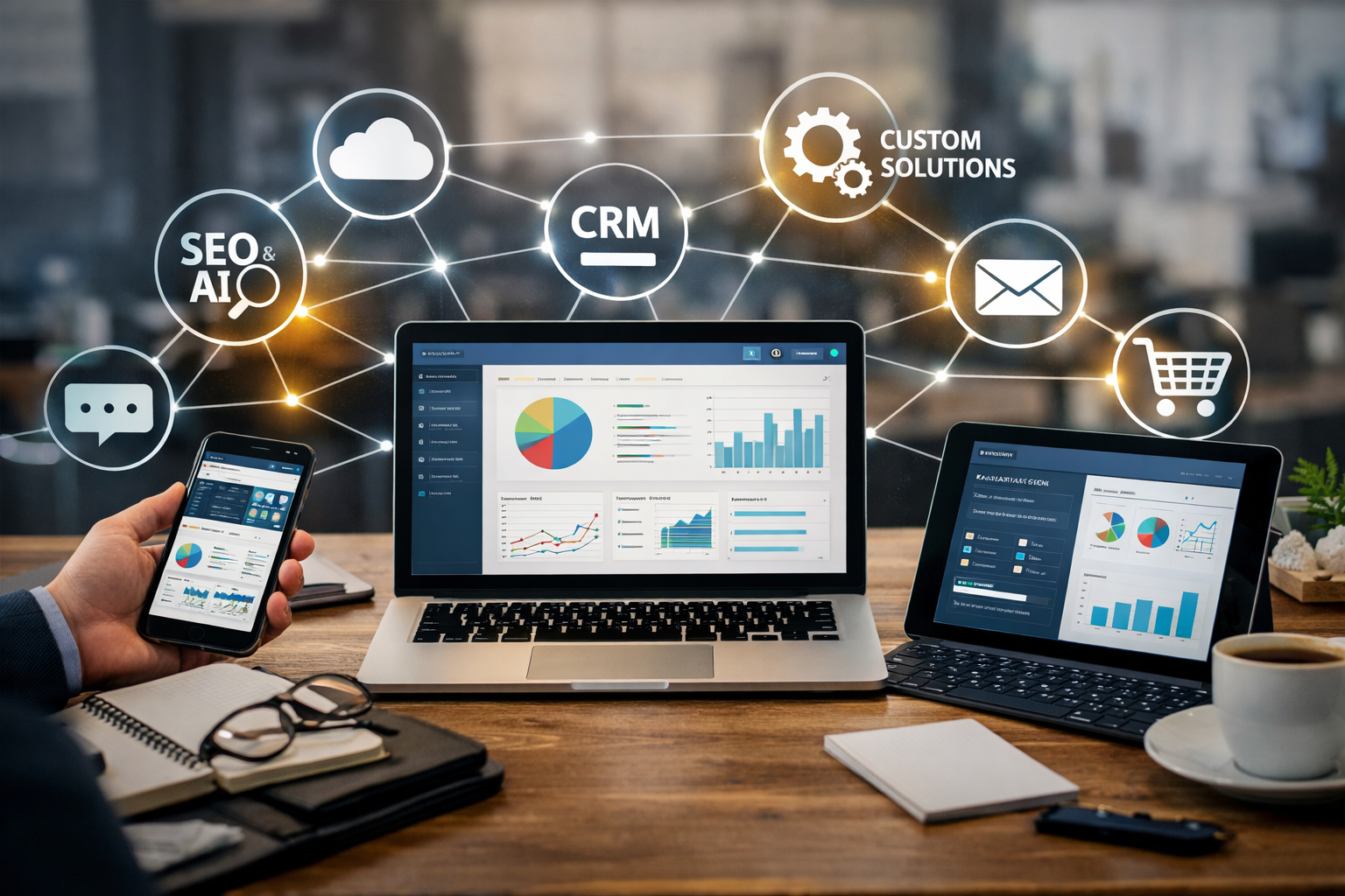 Digital Platforms showing inter connections between multiple Platforms